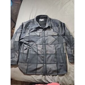 Bass‎ Creek Outfitters Authentic Outdoor XXL Black Pattern Button Up Coat Jacket